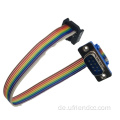 9Pin -Stecker 10Pin Regenbogen/mehrfarbiger Flachbandkabel